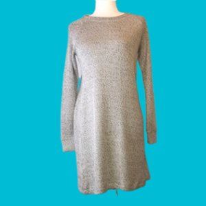 Lou & Grey for Loft black and white long sleeved dress size xs